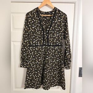 Topshop Women's black and white floral dress size 8